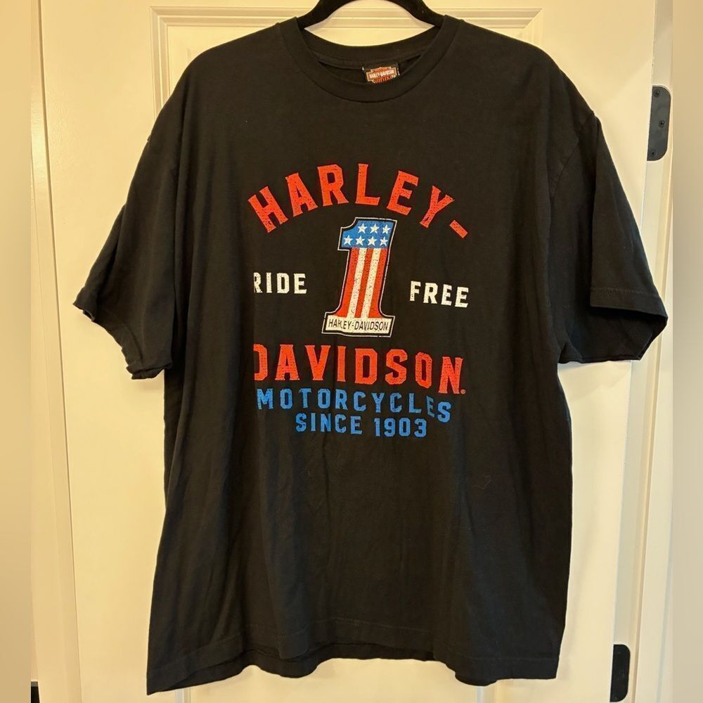 HARLEY DAVIDSON Double Sided Loess Hills T-Shirt Black Men’s Size XL